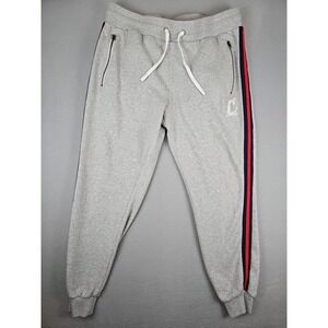 Cookies Sweatpants Men's 2XL Gray Heavyweight Joggers Zip Pockets Side Stripe